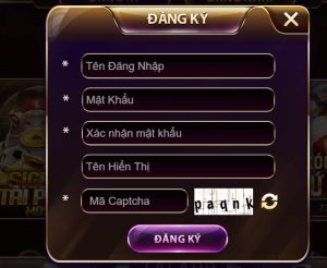 Đăng ký tài khoản chơi game